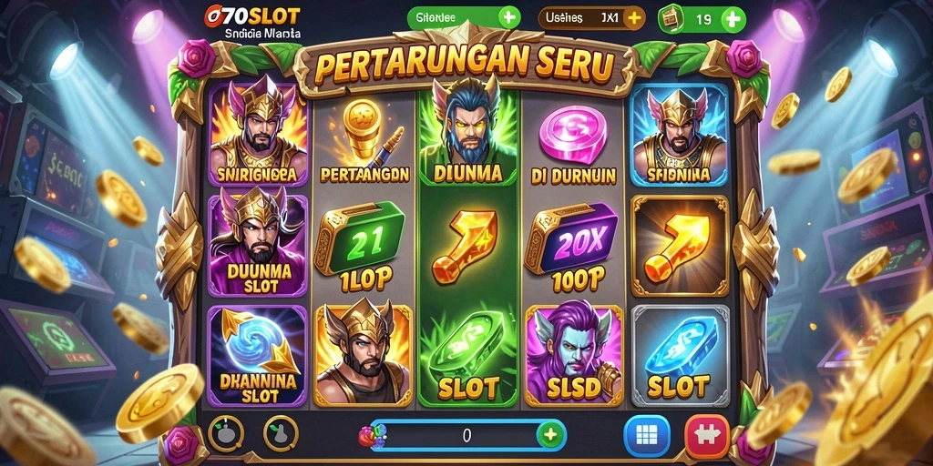 Screenshot gameplay 070SLOT yang menunjukkan pertarungan seru dan dinamis.