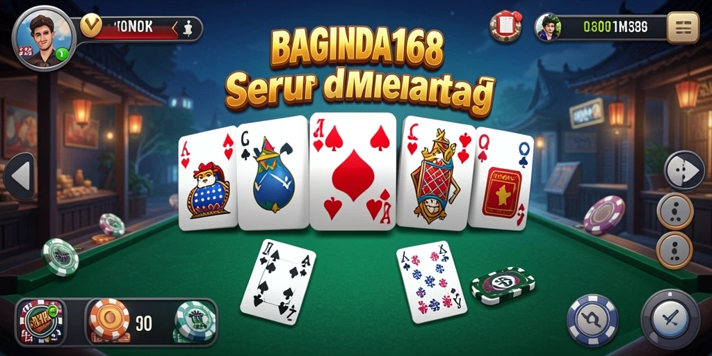 Screenshot Gameplay BAGINDA168 yang menampilkan keseruan bermain domino.