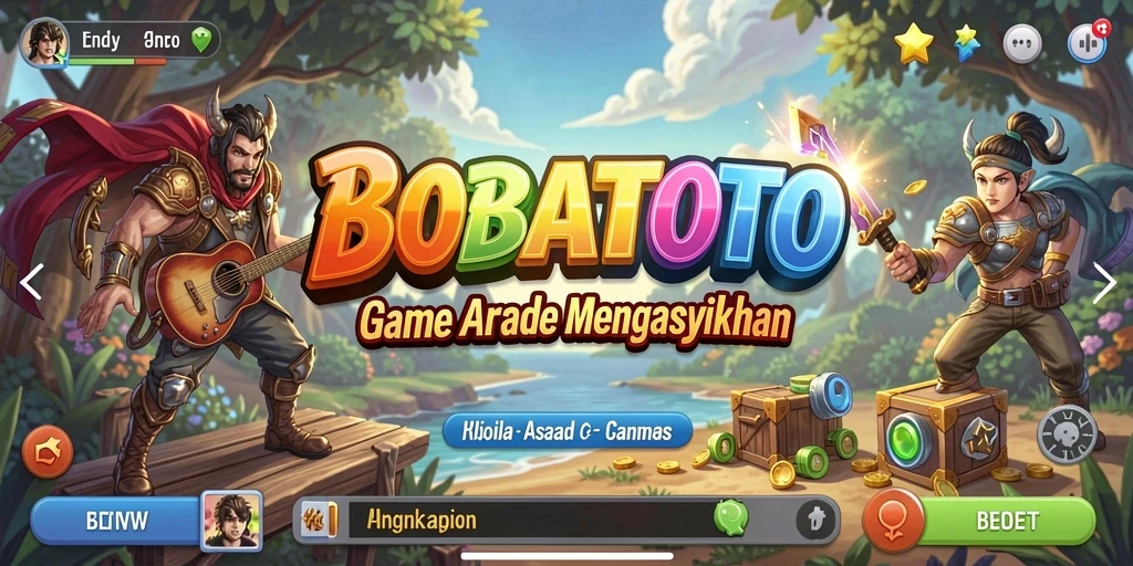 Screenshot gameplay BOBATOTO menunjukkan tantangan seru dan grafis menawan.