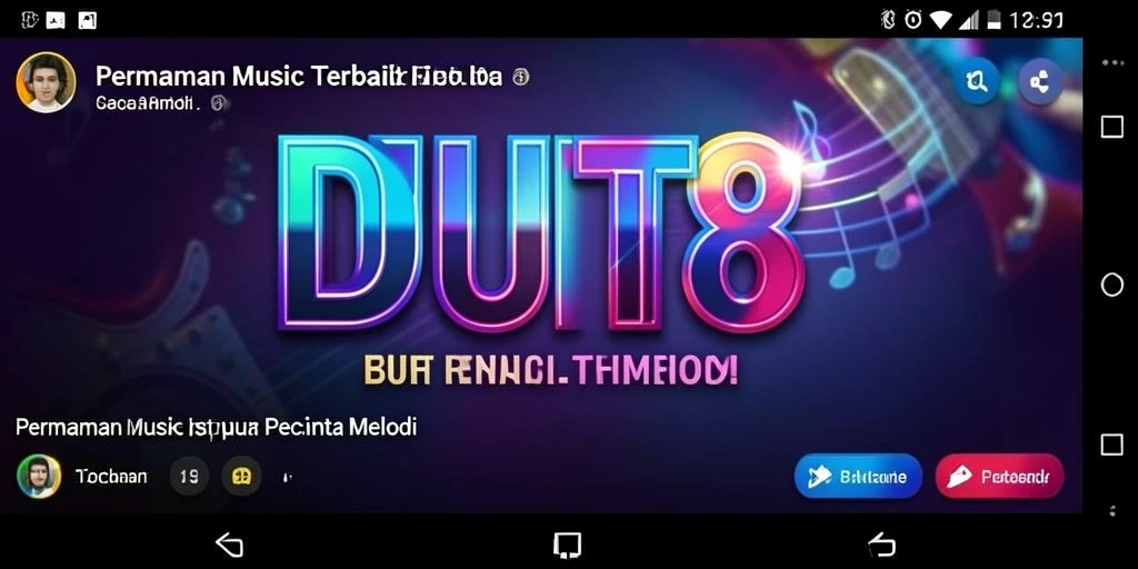 Tampilan gameplay <strong>DUIT8</strong> yang menarik dan interaktif, menampilkan pengalaman bermain musik.