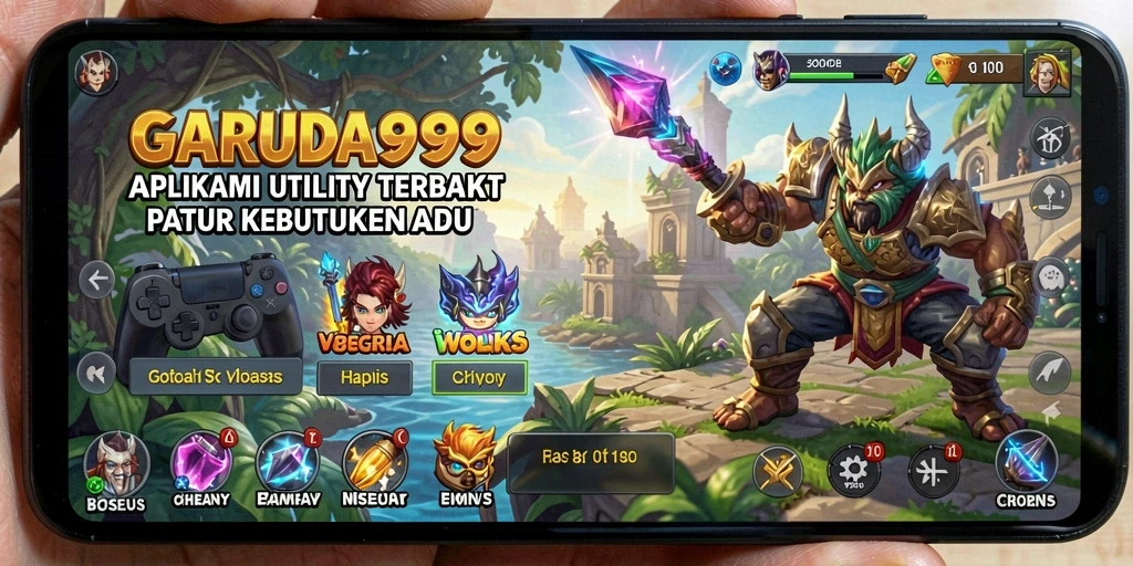 Tampilan menarik dengan berbagai fitur Utility dari GARUDA999.