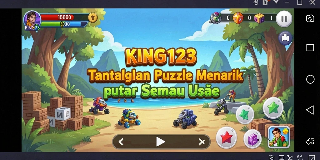 Tampilan gameplay KING123 menampilkan tantangan Puzzle yang seru.