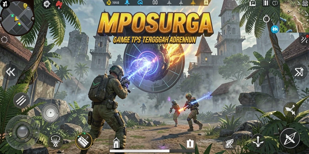 Gameplay seru MPOSURGA menampilkan aksi tembak-menembak yang mendebarkan.