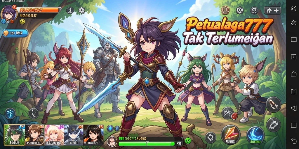 Screenshot utama PAHAM777 menampilkan aksi seru dalam dunia anime.
