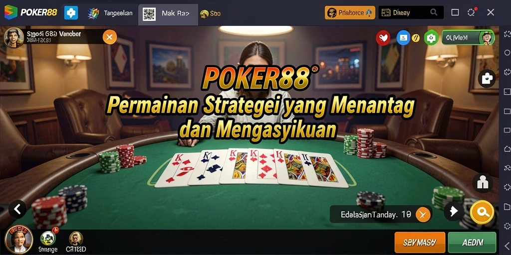 Tampilan gameplay POKER88 yang menarik dan penuh strategi.