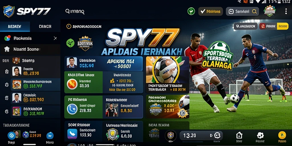 Tampilan utama SPY77 dengan opsi taruhan olahraga yang menarik.