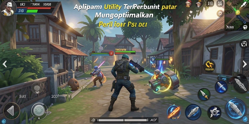 Tampilan utama TMOKWIN menampilkan fitur optimasi perangkat yang lengkap.